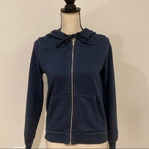 H&M Navy Blue Divided Zip Up Hoodie